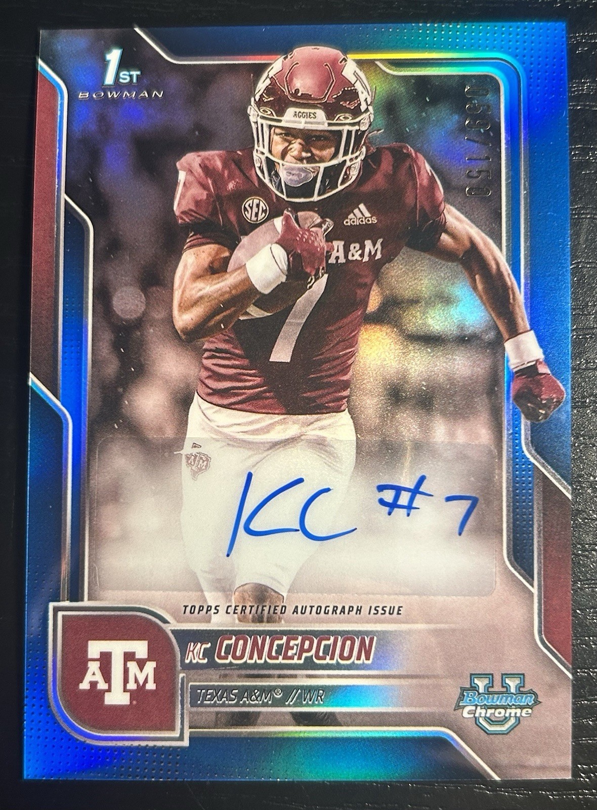 2025 Bowman U Chrome KC CONCEPCION Blue Refractor Auto /150 #BCA-KCO A&M