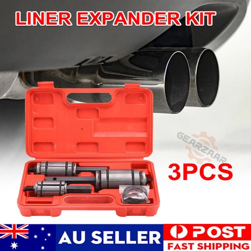 3 PCS Car Tail Pipe Expander Set Muffler Exhaust Pipe Dent Remover Tool Kit AUS