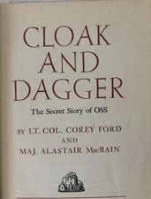 Vintage HC: CLOAK AND DAGGER - The Secret Story of the OSS, 1946, 1st Printing