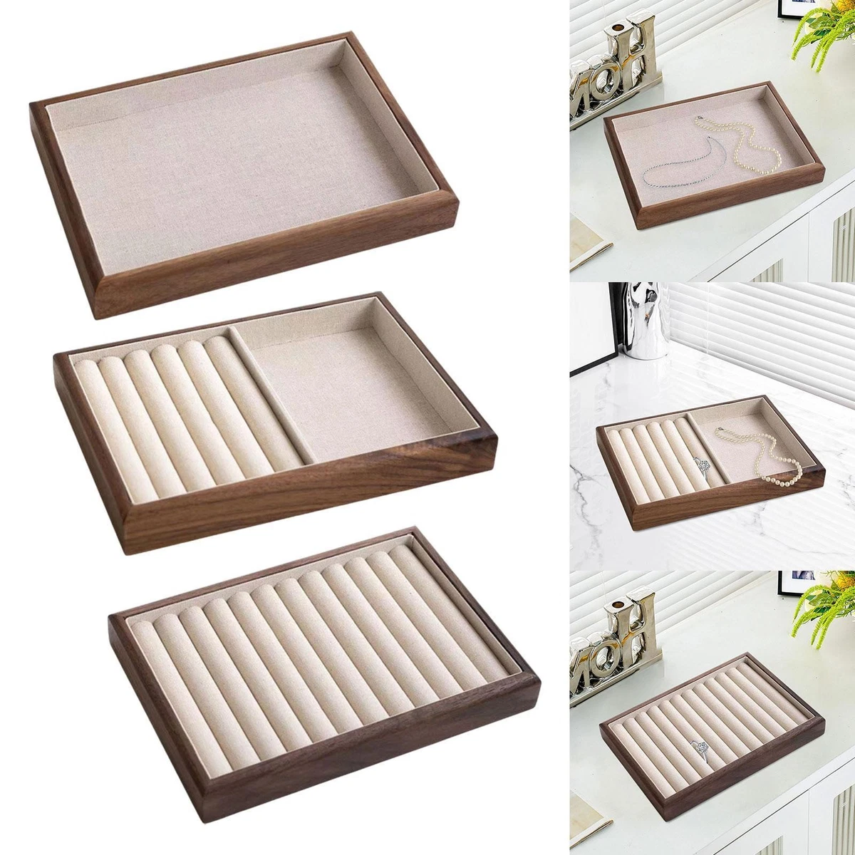 STeco 2 Pezzi Vassoio Porta Gioielli Organizzatore Gioielli Vassoi Per