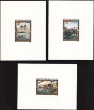 GABON, 1972. Airs UNESCO C123-125 set, Deluxe Proofs