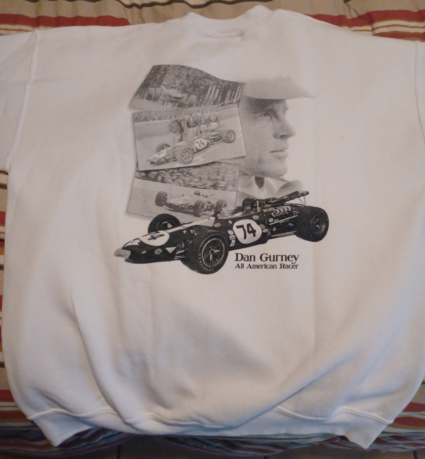 VINTAGE Racing Legend Dan Gurney For President Design SweatShirt Rare D1 image 4