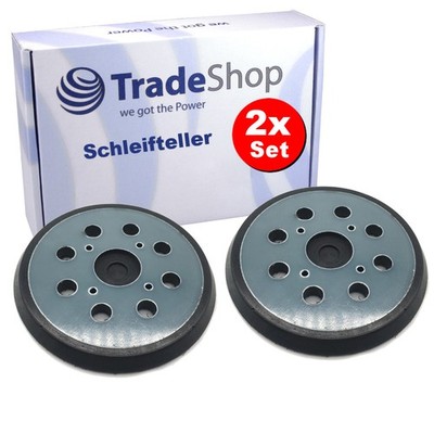 2x AEG Klett Schleifteller für EX 125 ES, E Exzenterschleifer 125mm 8 Löcher