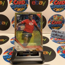 2022 Topps Jonathan David 14/50 LOSC Lille Yellow Mojo Refractor Rookie Card. rookie card picture