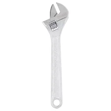 Vulcan Tools Adjustable Wrench, 10 in OAL, Steel, Chrome