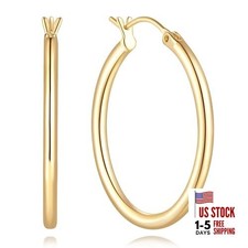14K Gold Hoop Earrings for Women Gold Hoop Earrings for Women Hoops 25mm