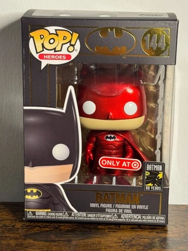 Batman Funko POP! Heroes #144 Target Exclusive Red Metallic