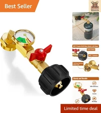 Solid Brass Propane Refilling Adapter - Fill 1 lb Bottles from 20 lb Tank