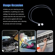 2/16PCS Fluid Film 360 Degree Nozzle Extension Hose Fit for Aerosol Cans Spray+