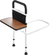NEW Bed Rail Safety Assist With Folding Table and led light
