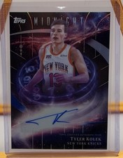 Tyler Kolek 2025 Topps Midnight Stroke of Midnight Knicks Autograph Insert