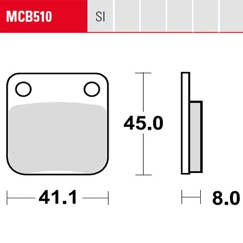 Bremsbelag für AJS JS 125 E Eco-2 Lenkerverkleidung LAPPCJ260 2012 TRW MCB510 - Bild 2 von 3