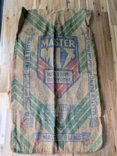 Vintage Master Mix Master Blend Dairy McMillen Burlap 100lb Feed Sack Bag Seed