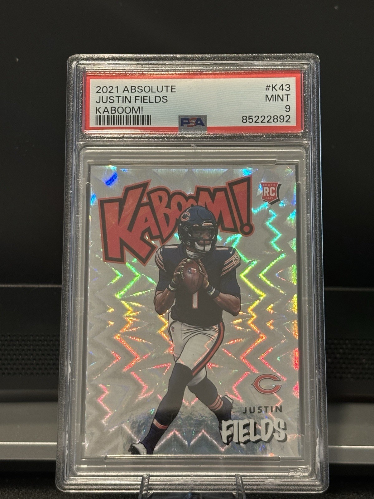 2021 Panini Absolute Kaboom! Rookie Justin Fields #K43 PSA 9 Bears