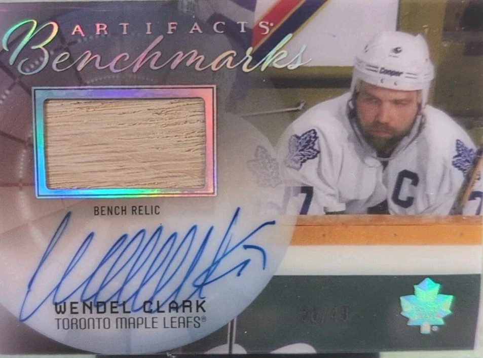 WENDEL CLARK 2025-26 Upper Deck Artifacts Benchmarks BM-WC 36/49 Maple Leafs MSG - Image 3 of 4
