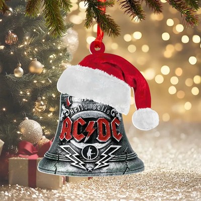 ACDC Custom Shape 2-sided Acrylic Ornament 3.5in X 3.5 in Flat Ornament