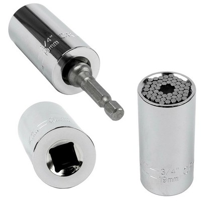 Universal Grip Steckschlüssel Hand Ratschenschlüssel Bohrer Adapter Werkzeug 7mm - 19mm