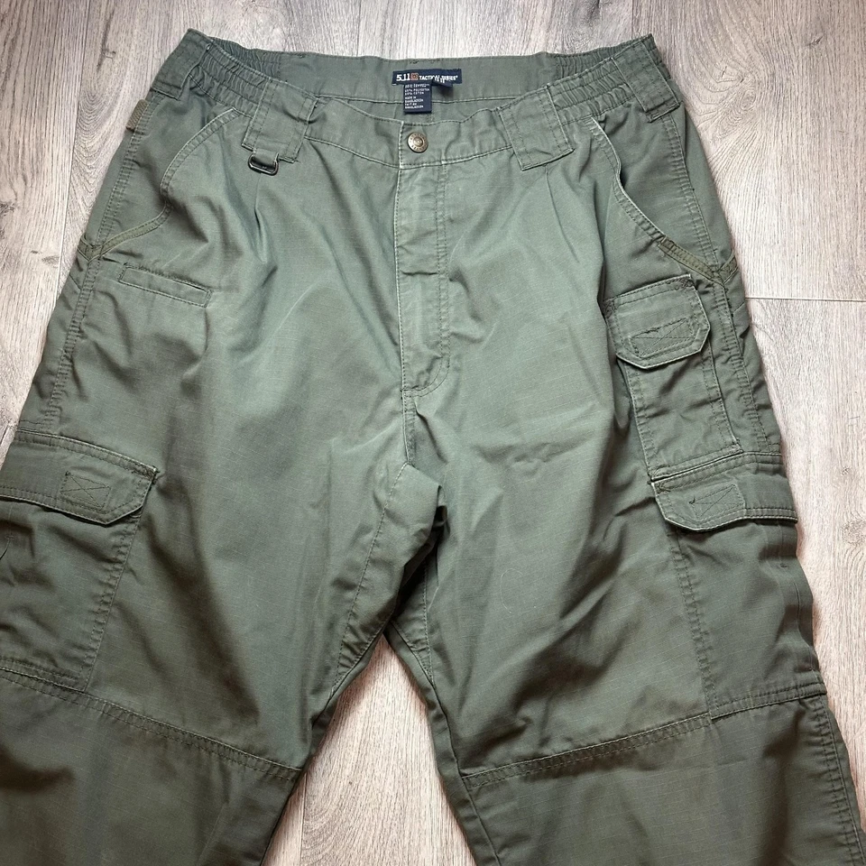 Pantalones tácticos 5.11 para hombre 36x32 verde Taclite Pro cargo Ripstop 74273 ligeros Foto 2 de 4