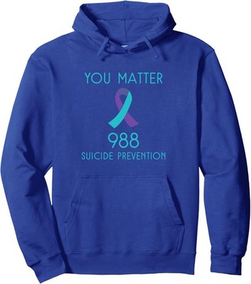 Suicide Prevention 988 Hotline Health Design Unisex Hooded Sweatshirt