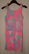 Lilly Pulitzer Girls Romper Dress Sz L 8-10 005142 Seaing Things Prosecco Pink