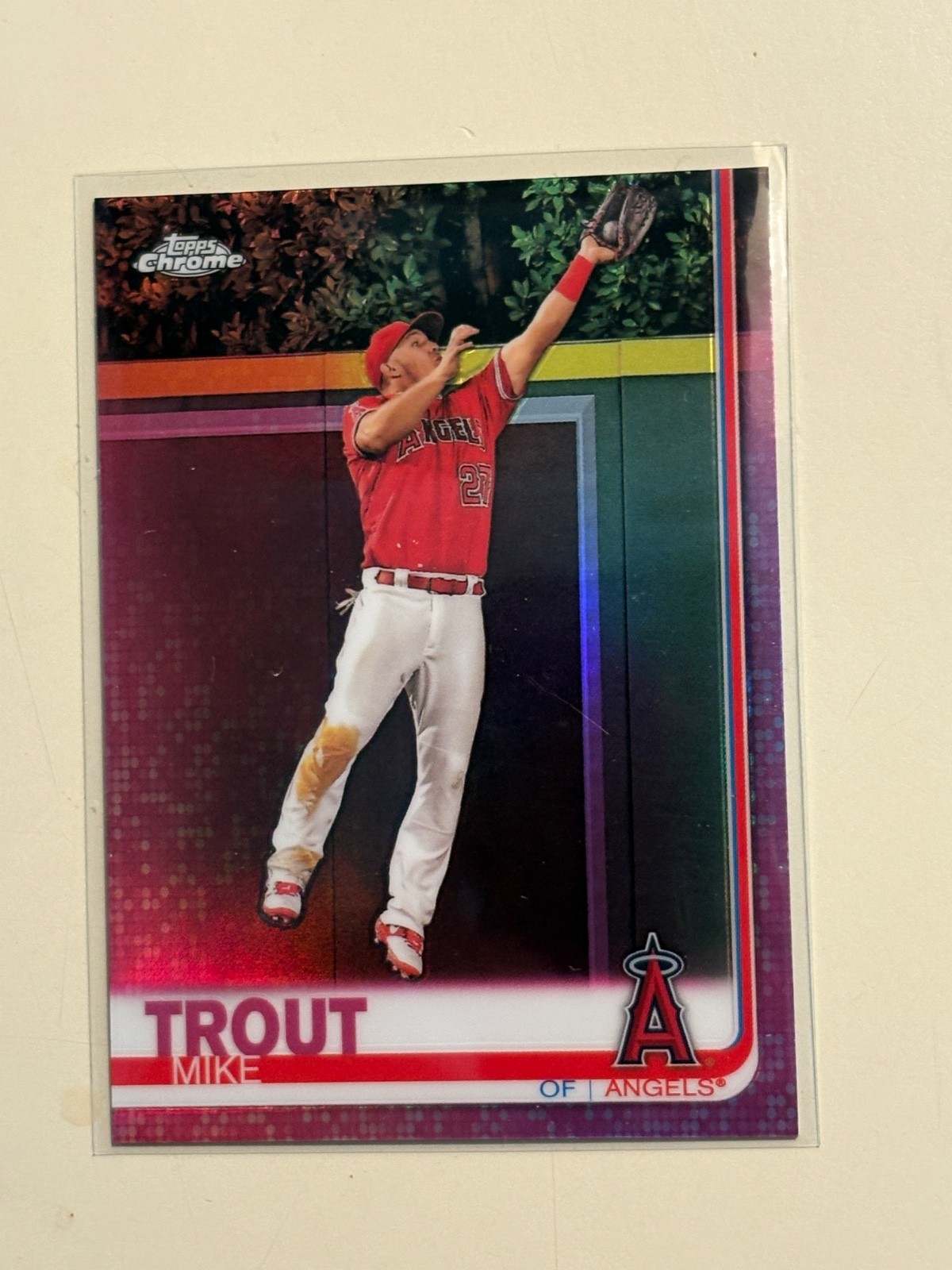 2019 Topps Chrome MIKE TROUT Pink Refractor #200
