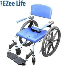 Healthline Model #150-22 Aluminum Shower Commode Wheelchair 15″ seat with 22"...