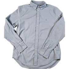 Ralph Lauren Kids Boys Dress Up Shirt Gray L 14-16 Cotton Bland, Pony