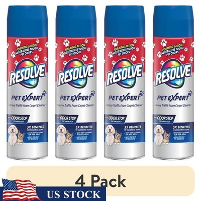 Pet Stain Cleaner Foam 4 Pack Heavy Traffic Odor Remover 22oz Deep Cleaning New