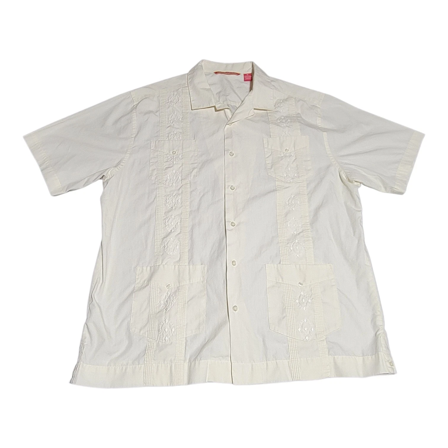 Havanera Co. | Men's Cream Guayabera Short Sleeve Shirt | Cotton Blend | Size XL
Opens in a new wind
