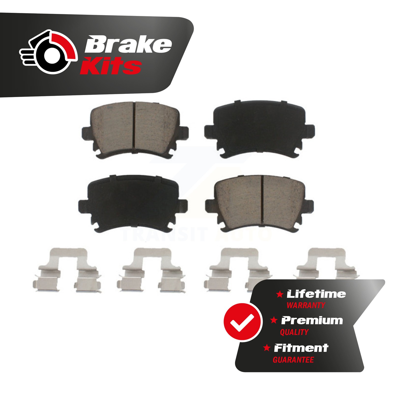 Rear Ceramic Brake Pads Set For 2009-2017 Volkswagen Tiguan S SE SEL