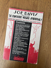 1932 SONGBOOK JOE DAVIS 50 FAVORITE NEGRO SPIRITUALS PIANO UKULELE  GUITAR W/AD