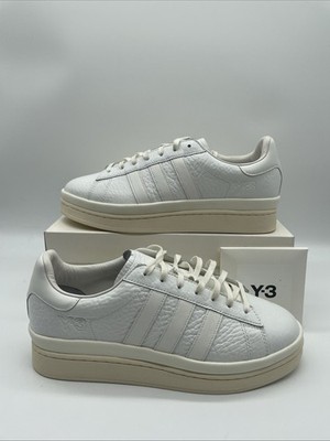 Adidas Y-3 Hicho Sneaker Creme Weiß Leder Freizeitschuhe UK 12 EU 47 1/3 Neu mit Karton