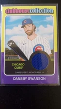 2024 Topps Heritage Dansby Swanson Clubhouse Collection Game Uses Relic Card!!!