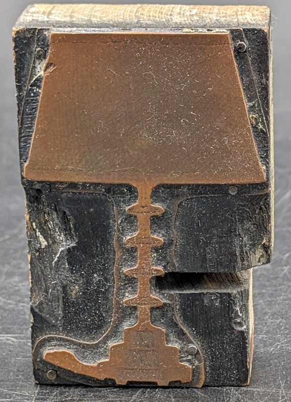 Print Block ( Old Lamp) Copper Face