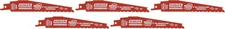 Diablo 5 Pack of 6in Bi‑Metal Recip Blade for Nail Embedded Wood - DS0612BW-5PK