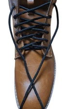 2 Pair Round 4mm thick Heavy Duty boot shoelaces shoestrings *NEW*