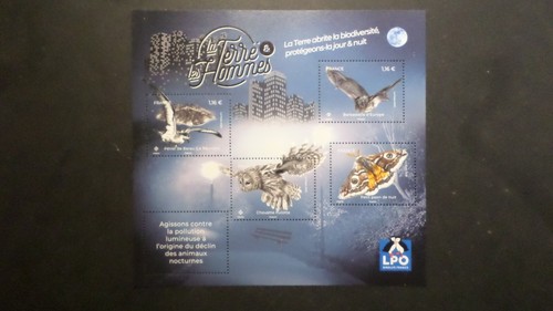 FRANCE 2023 BLOC timbres OISEAUX PAPILLONS TERRE/HOMME neuf** MNH STAMP