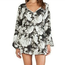 Show Me Your Mumu Rainey Mini Dress Size Small Gray Floral Wedding Party 