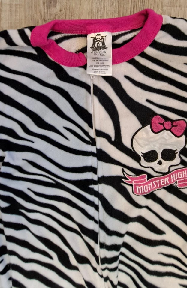 Pijama grande con patas Monster High 10/12 para niños Foto 3 de 4