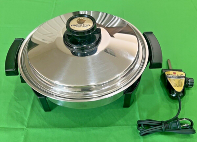 Kitchen Craft Electric Skillet Liquid Core Stainless Steel Made In