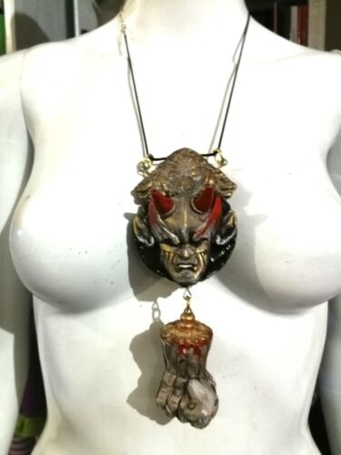 Satanic Jewelry Talisman Necklace Amulet Pendant Locket Lucifer Left Path Hand - Picture 4 of 24