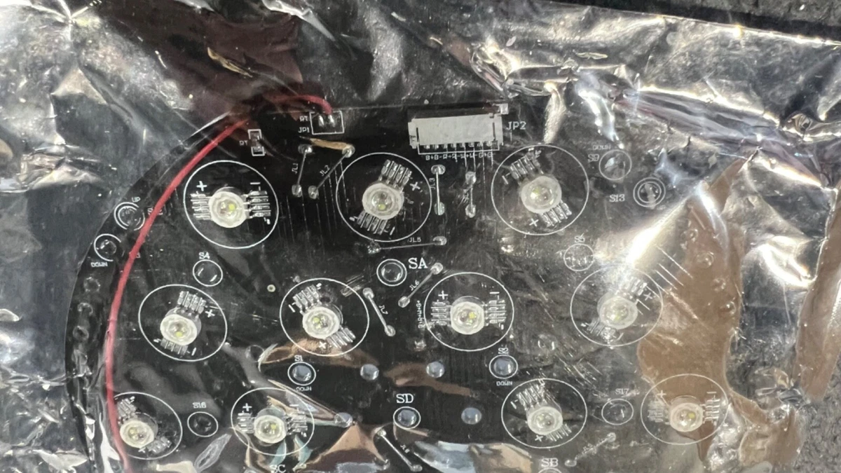 Emisor PCB SPTOP168 Showtec RGBW 18x8w LED Par Q4-18 para 42468 repuestos de iluminación
