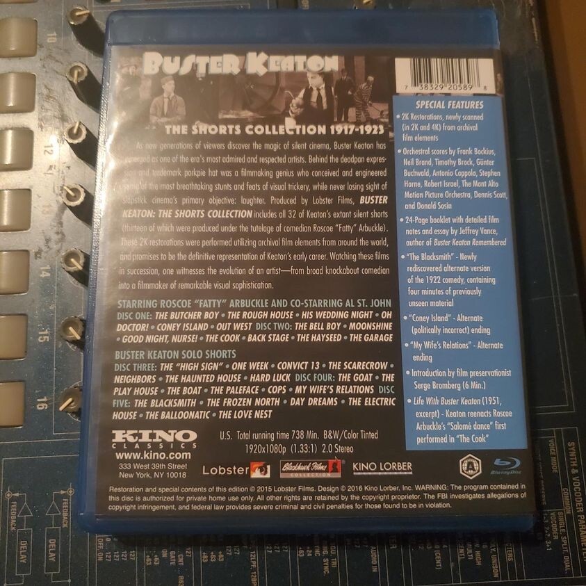 Buster Keaton The Shorts Collection 5Disc Kino Lorber Bluray No