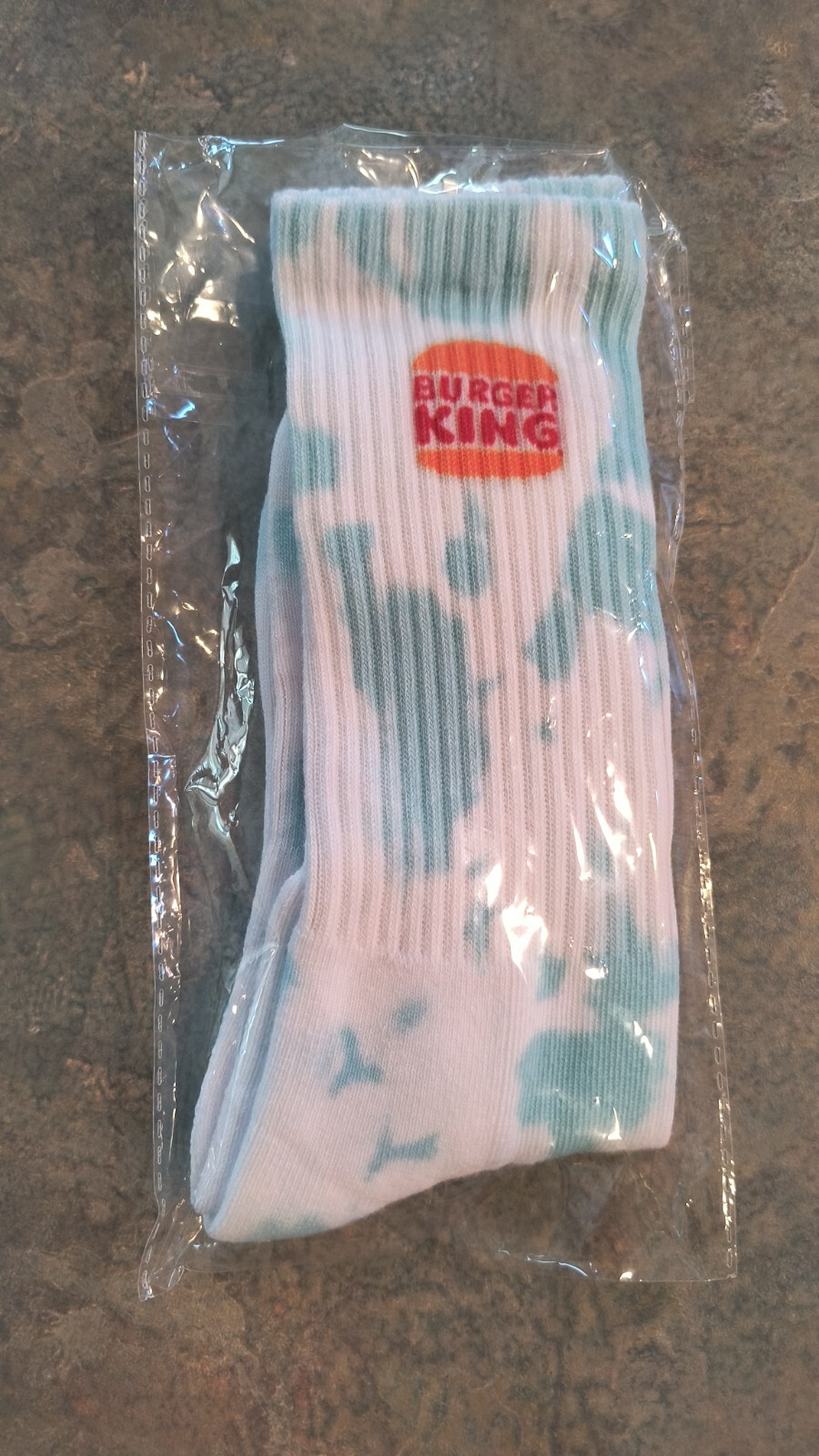 Burger King Cloud Float Socks in White and Light Blue - Calf High-image