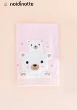 Plaid micropile orsino con applicazione orsetti e 80x100 copertina scialle culla