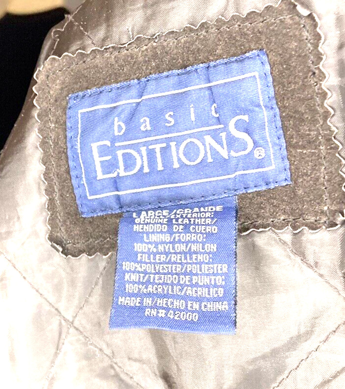 preowned,BASIC EDITIONS, LARGE, VARSITY JACKET, 1… - image 3