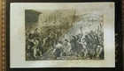 1862 Dated Civil War Print Feay, The Attack On The Mass. 6th At Baltimore