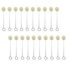 100 Pack Wool Daubers Ball Brush Leather Dye Tool with Metal Handle for Crafts