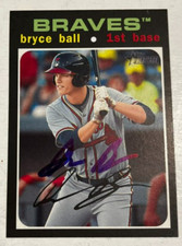 BRYCE BALL SIGNED 2020 TOPPS HERITAGE MINOR LEAGUE BASEBALL CARD AUTO
