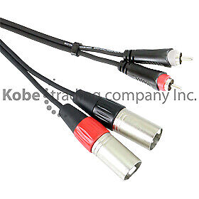 AUDIO CABLE OFC UNBALANCED  CONNECTORS, 2X RCA MALE TO 2X XLR MALE  - Picture 1 of 1